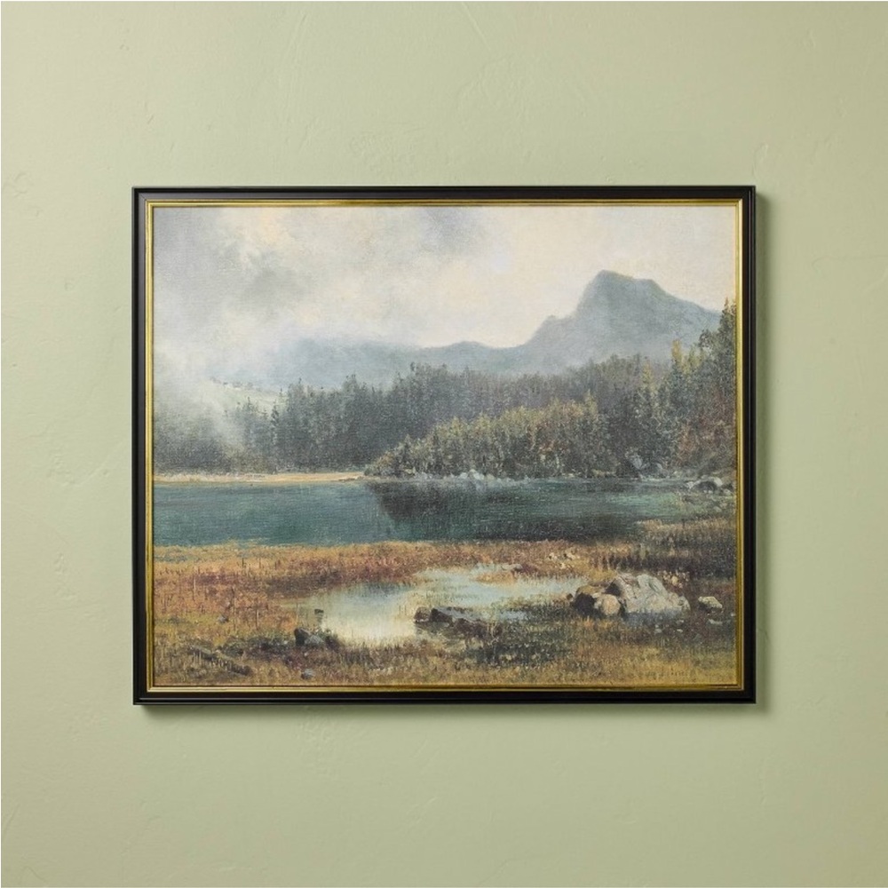20"x24" Horizontal Landscape Mountain
Framed Wall Art - Hearth & Hand Magnolia